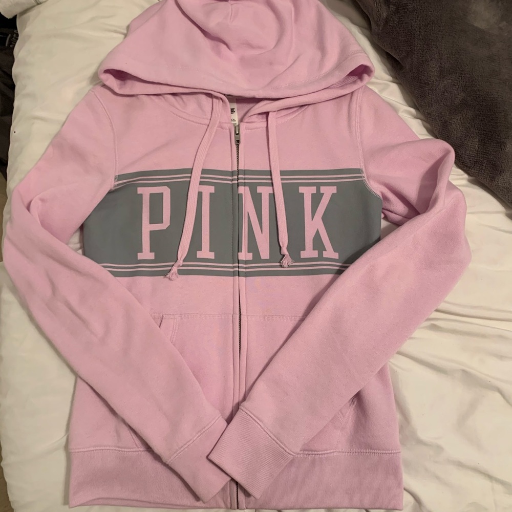 Lilac PINK Victoria’s Secret Full ZIP Hoodie